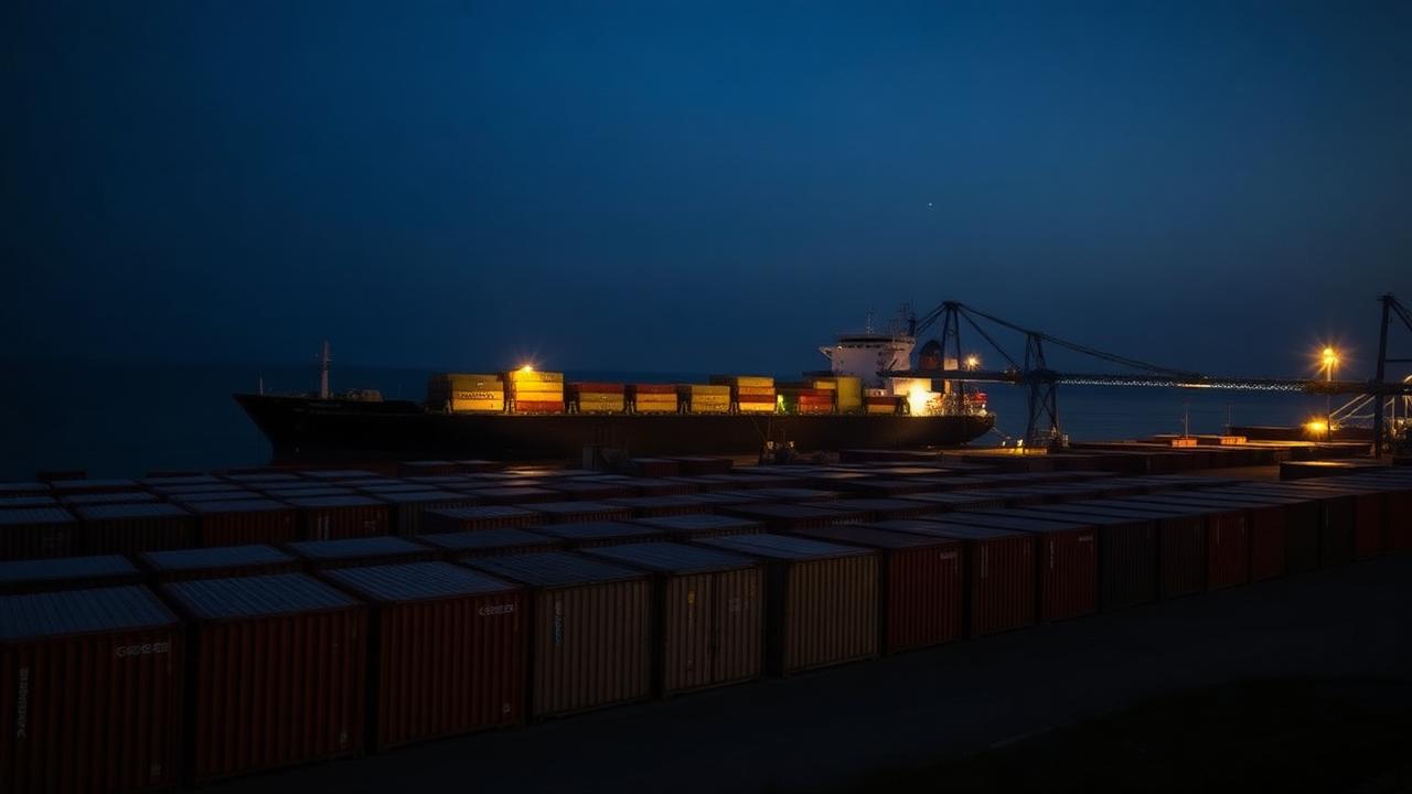 Controlled-goods shipment at port
